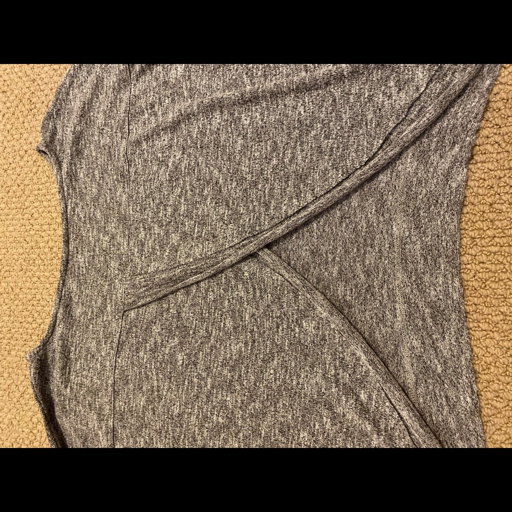 Grey open back sweater